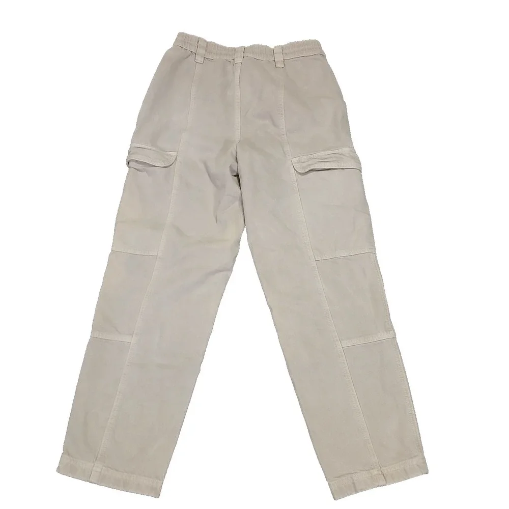 Pacsun Womens - Elastic Waist Cotton Denim Utility Cargo Pants‎ In Bone Size M
